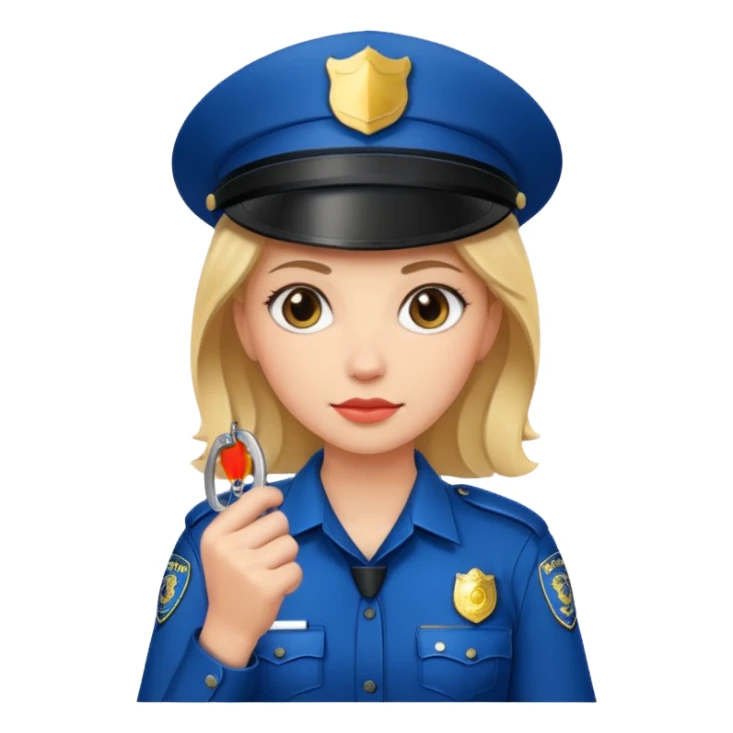 kelepçe tutan kadın polis sticker