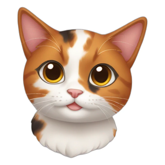 Two calico cat sticker