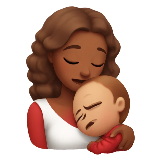 Tired mom with devil baby sticker