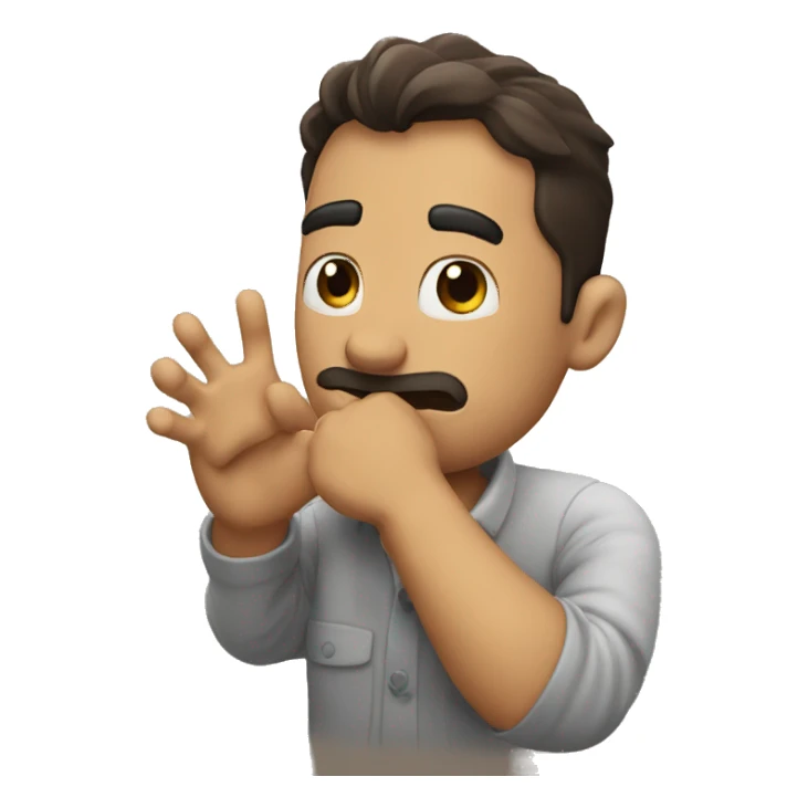 Mordiendo la mano sticker