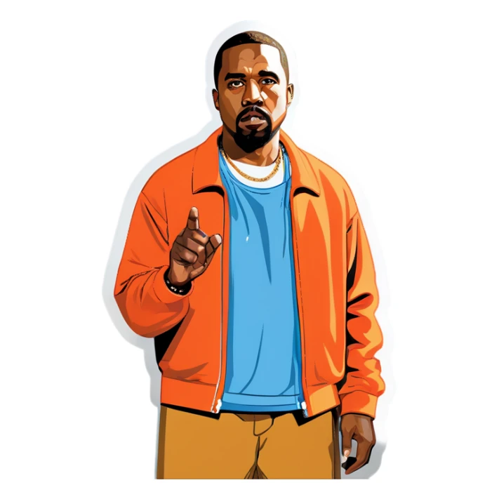 kayne west sticker