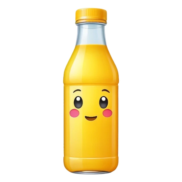 Yellow bottled juice sticker