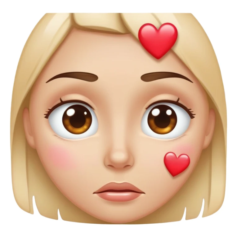 Teary eyes with hearts sticker