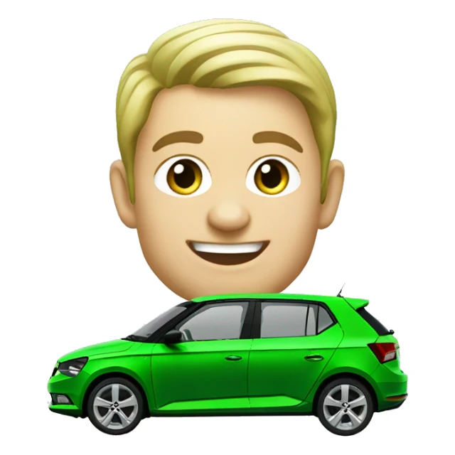 Green Skoda fabia sticker