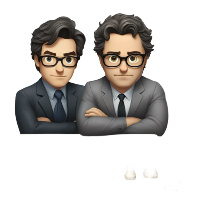 Bruce Wayne and Bruce Banner playing Chess sticker
