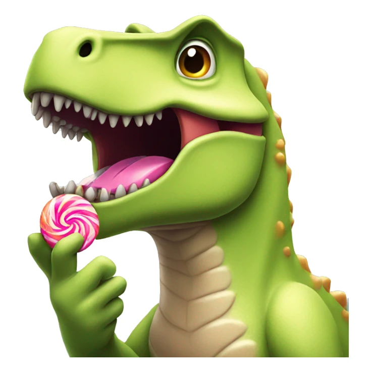 Dinosaurus eating candy sticker
