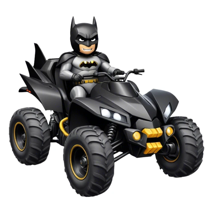 batmobile atv raptor 700 with a smile sticker