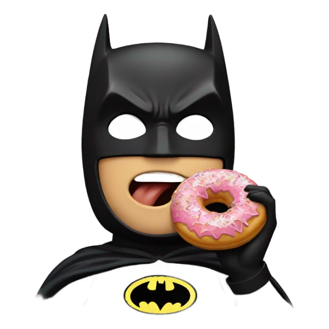 batman eat doughnut sticker