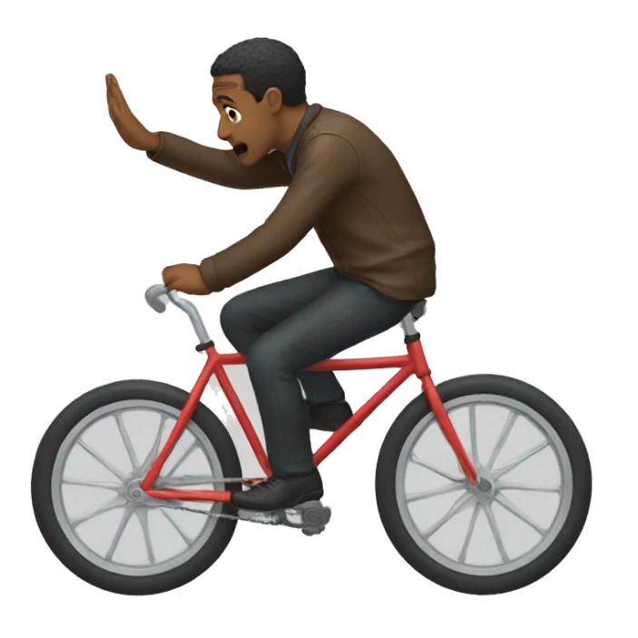 Man falling off bike sticker