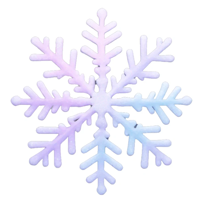pastel snowflake  sticker