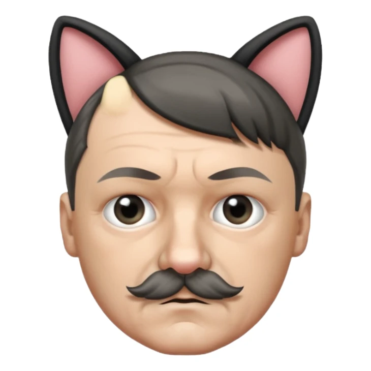 adolf hitler with cat ears  sticker
