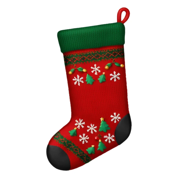 christmas sweater black stocking sticker