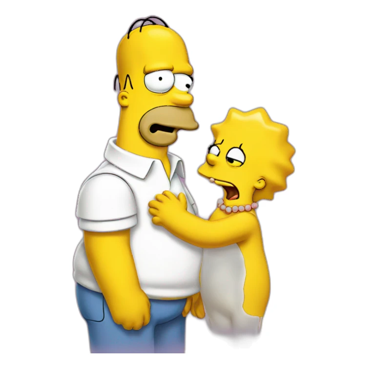 Homer Simpson giving a kiss sticker