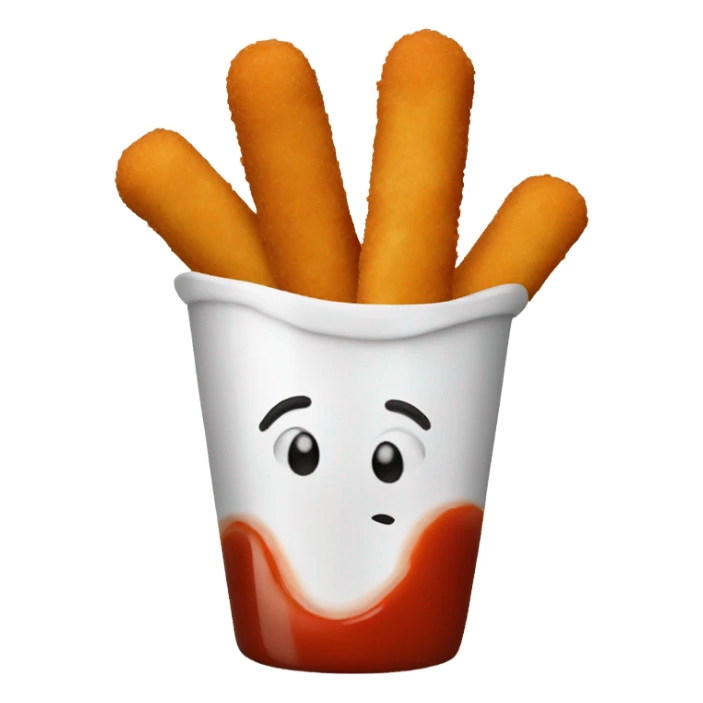 Mozzarella sticks with marinara sauce  sticker