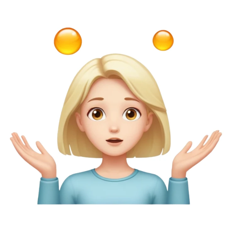 girl looking up levitating  sticker