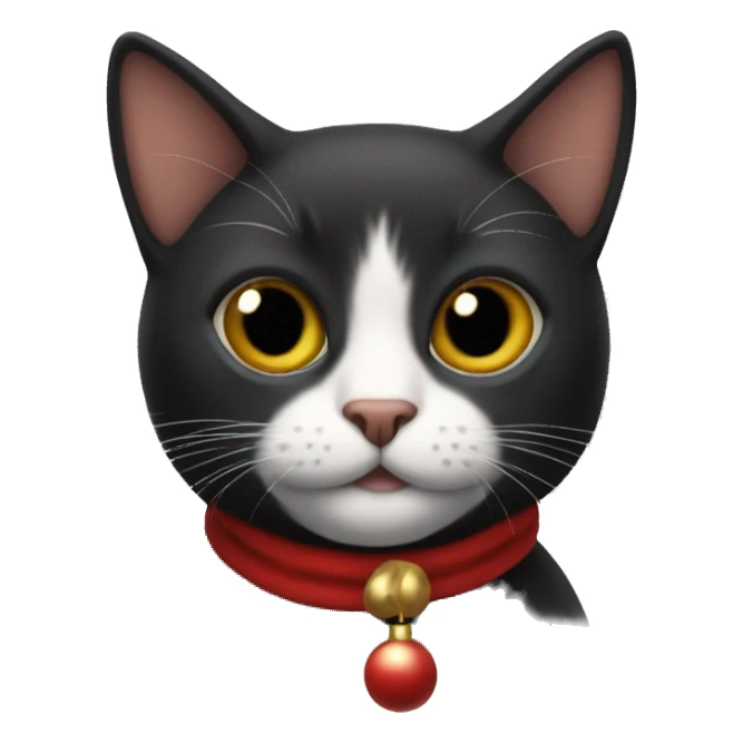 Gato negro navideño sticker