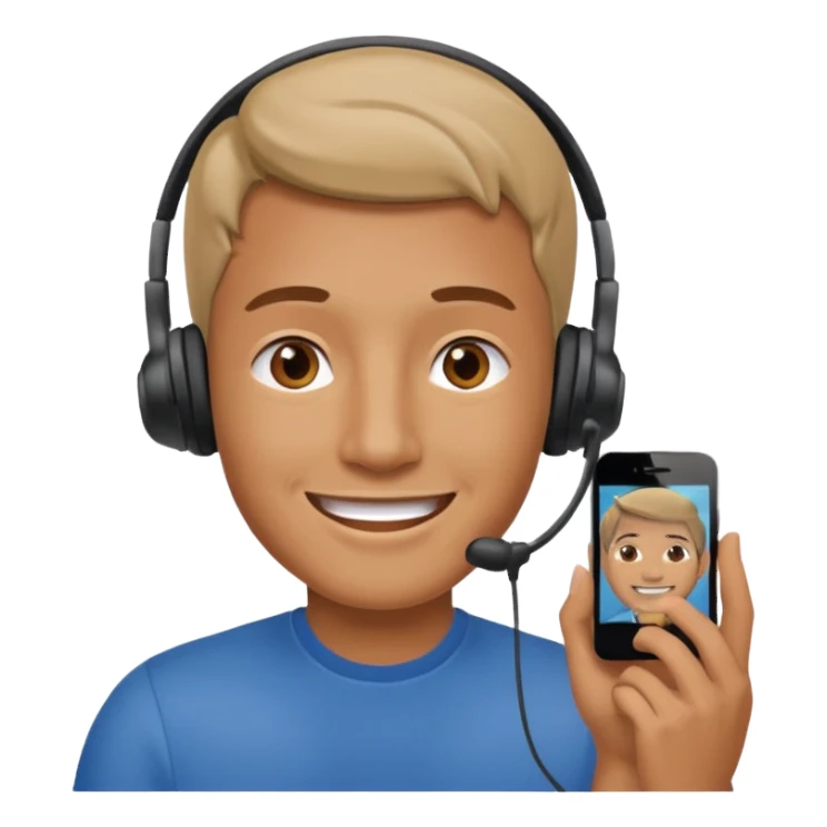 Man doing facetime sticker