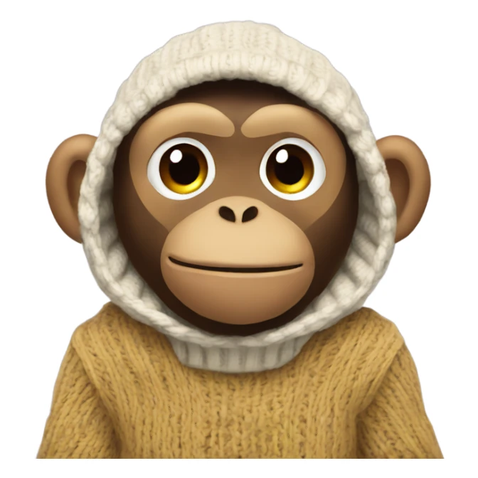 Monkey in a sweater  sticker