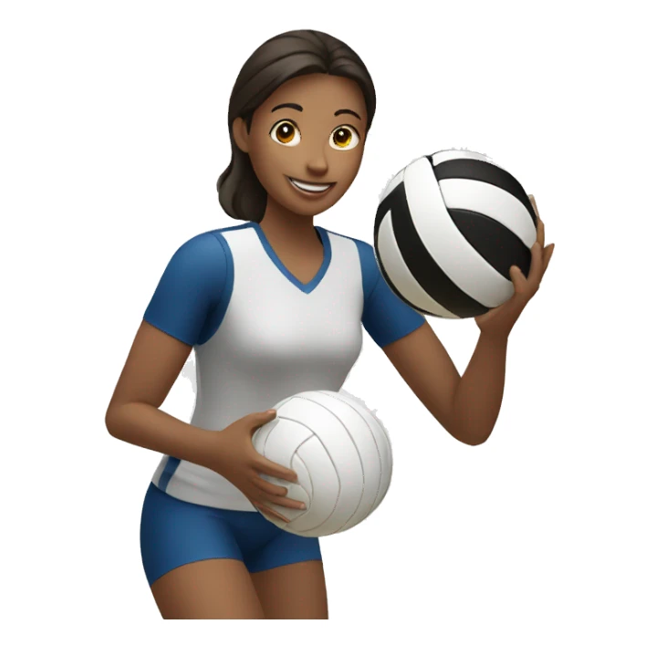 A person playing volleyball  sticker
