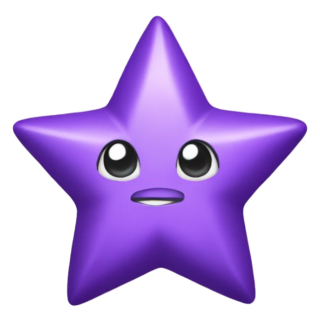 Purple metal star sticker