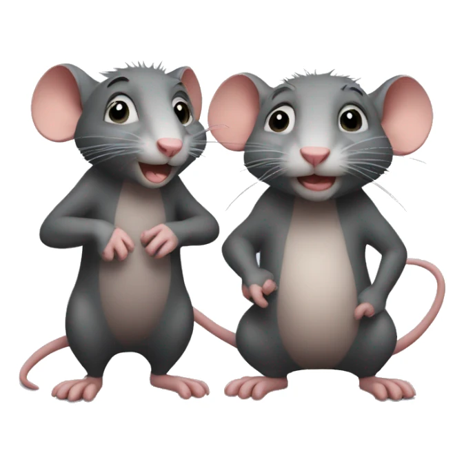 a rat with his best friend sticker