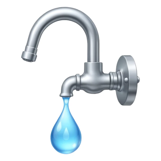 water flows from the tap sticker