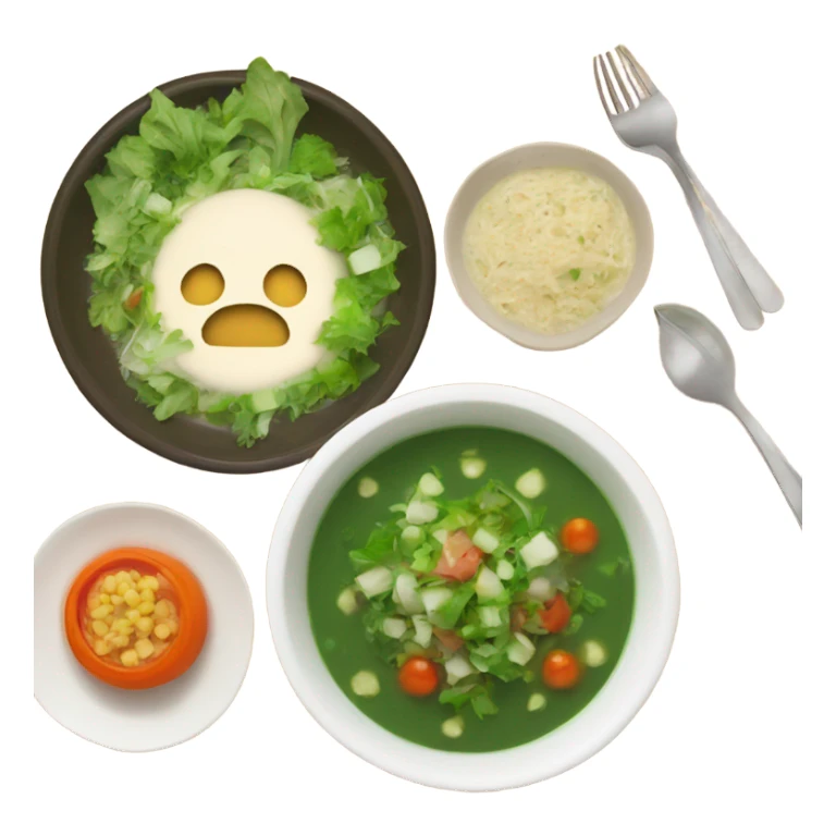 Soup and salad sticker