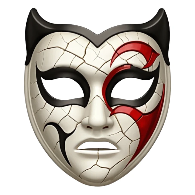 Theatre mask tragedy sticker