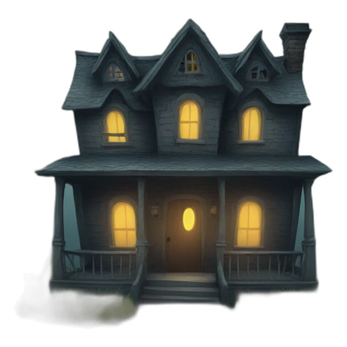 Scary house  sticker
