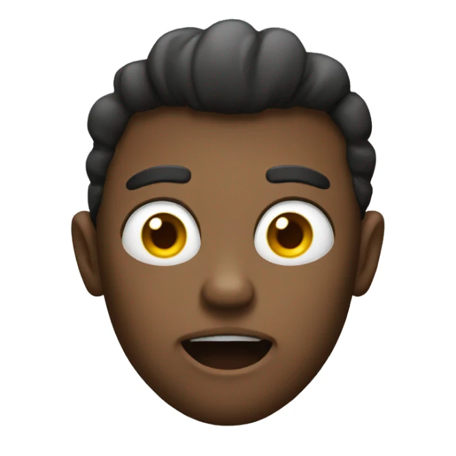 A emoji with buck teeth and a blank stare  sticker