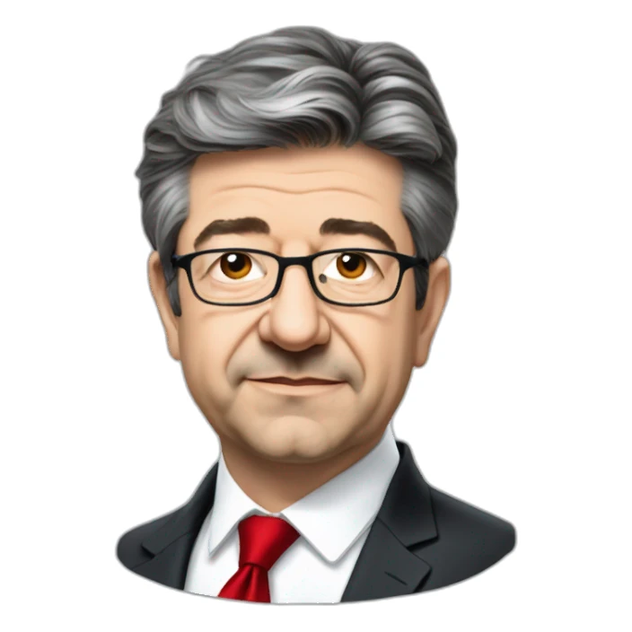 Jean-Luc Mélenchon, Red tie  sticker