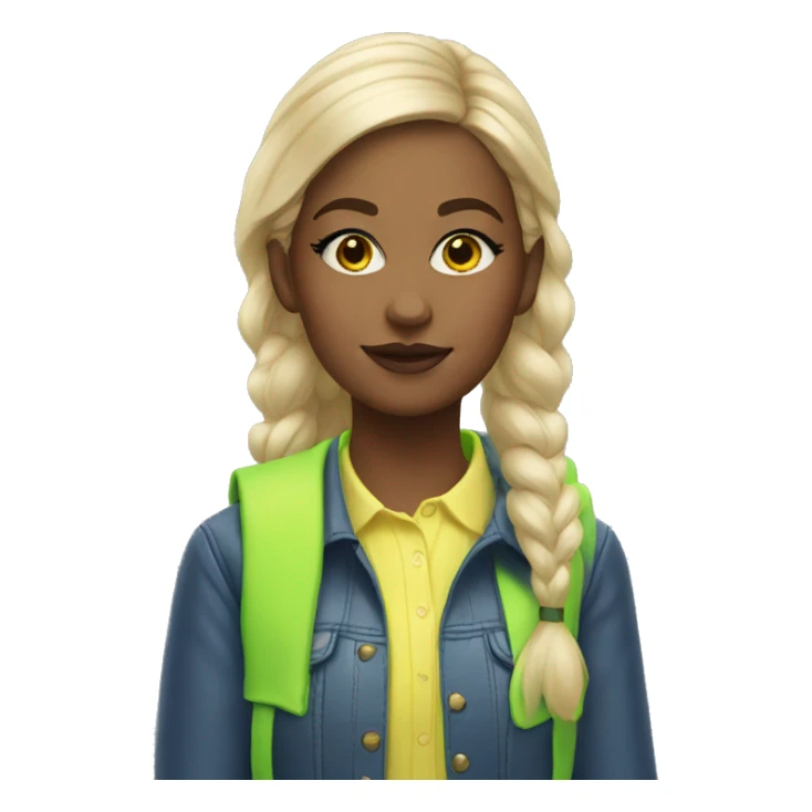 Neon Preppy girl sticker