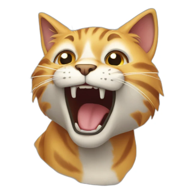 Cat roar  sticker