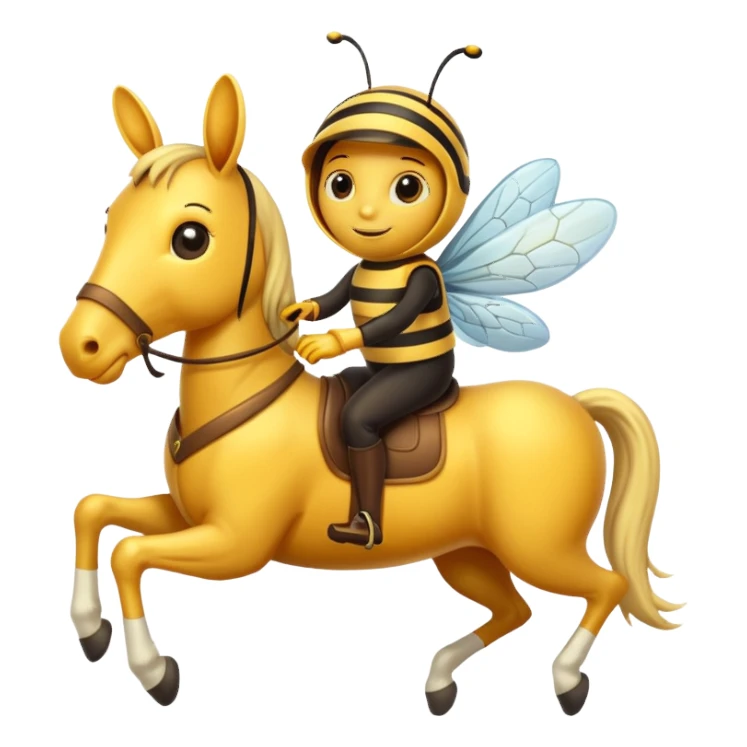Bee riding horse sticker