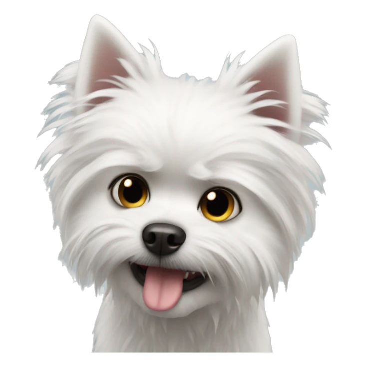 Small white dog that looks vicious  sticker