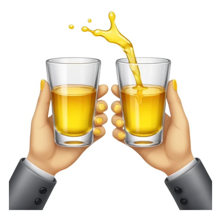 holding hand shot glasses sticker