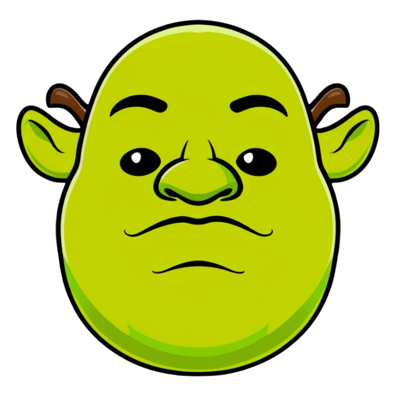 iconic Shrek face sticker
