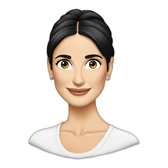 demi moore cartoon wearing tee sticker