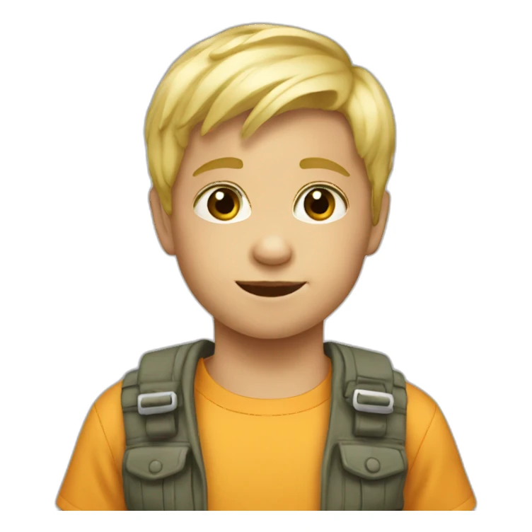 blonde 3 year old boy sticker