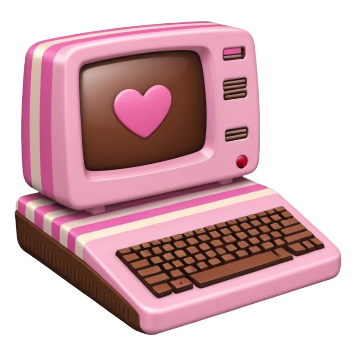 pink and brown striped g3 computer  sticker