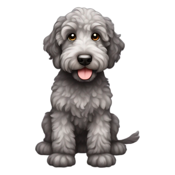 merle black labradoodle sticker