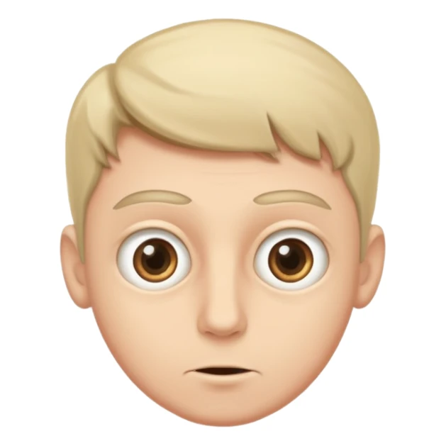 Wide eye man sticker