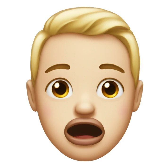 Emoji crying with lashes and big lips  sticker