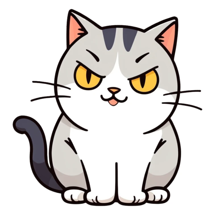 stinky cat sticker