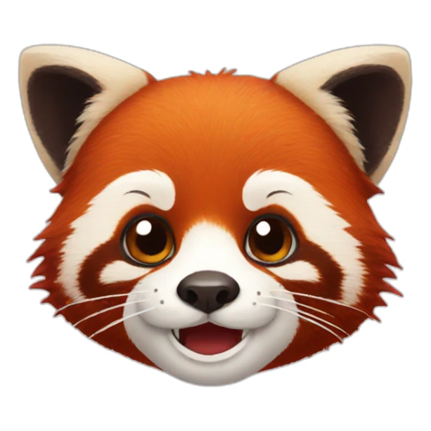 Red panda with different emotion  sticker