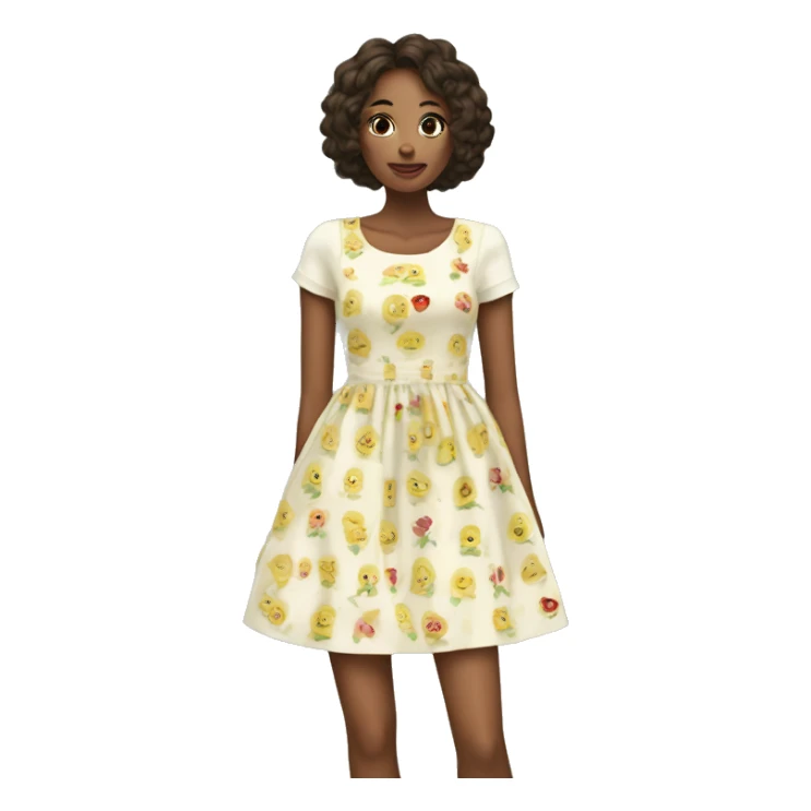 cottage core dress sticker