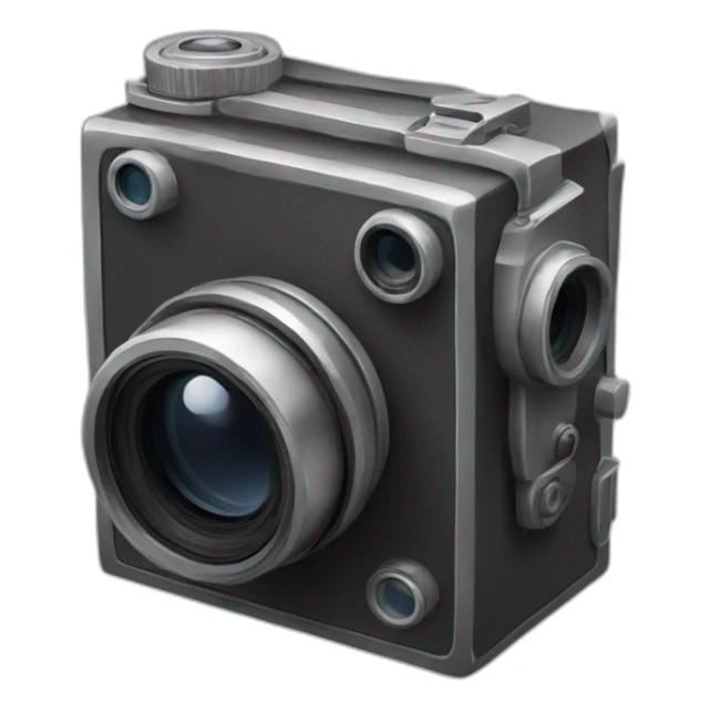 camera dans un cube sticker
