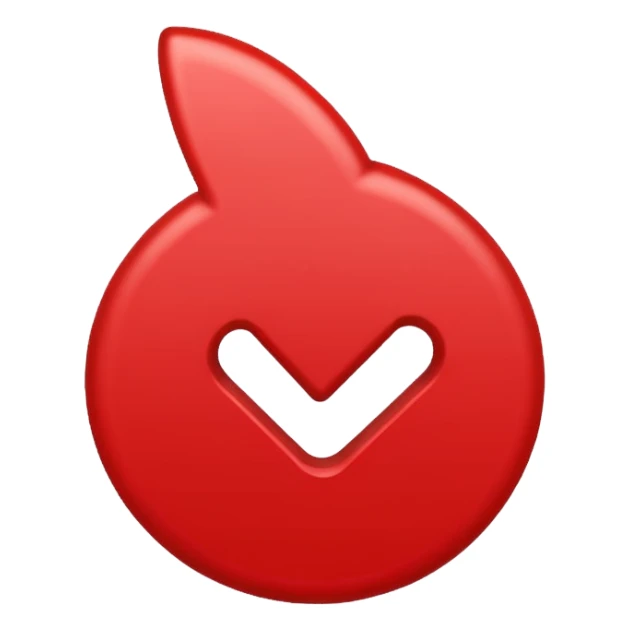 red checkmark sticker
