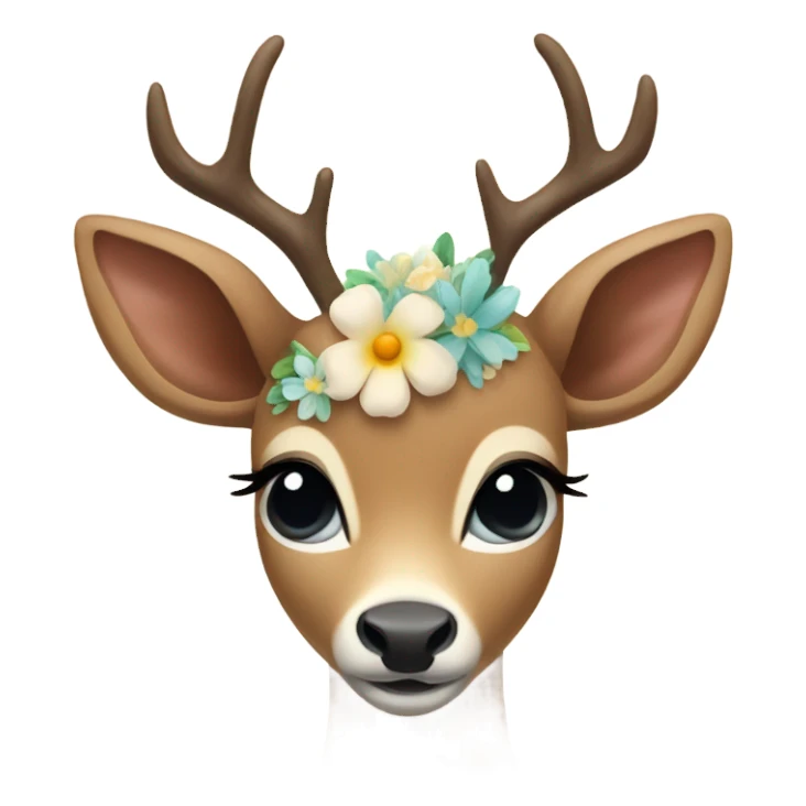 Girly deer sticker