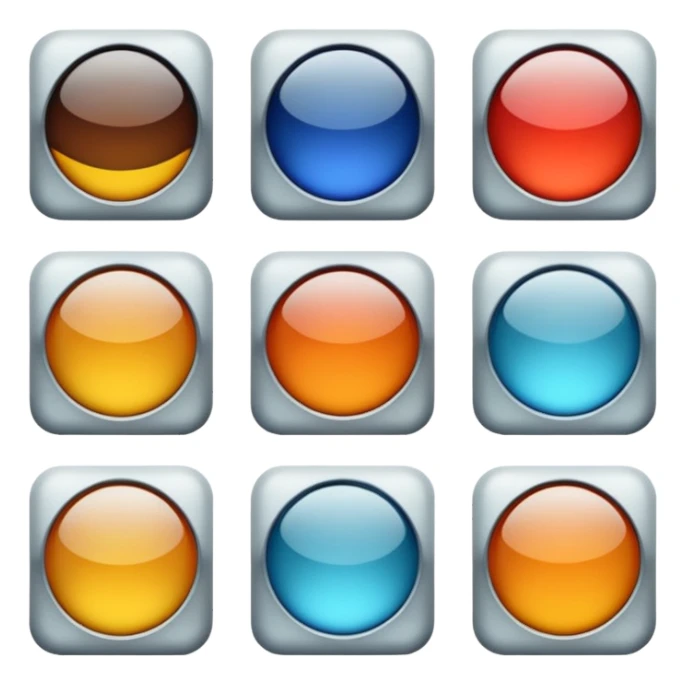 matte glass icon sticker